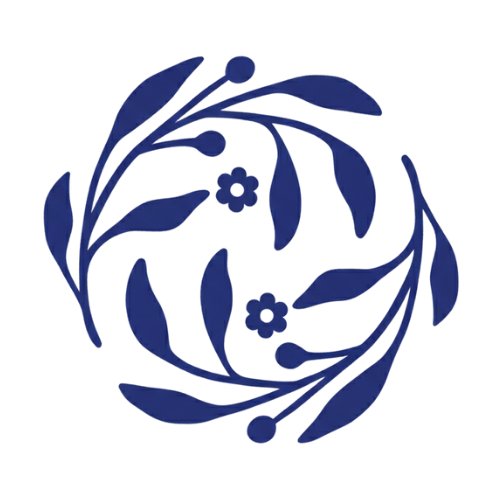 Simple line drawing of a smiling face inside a partial circle, resembling a friendly expression.