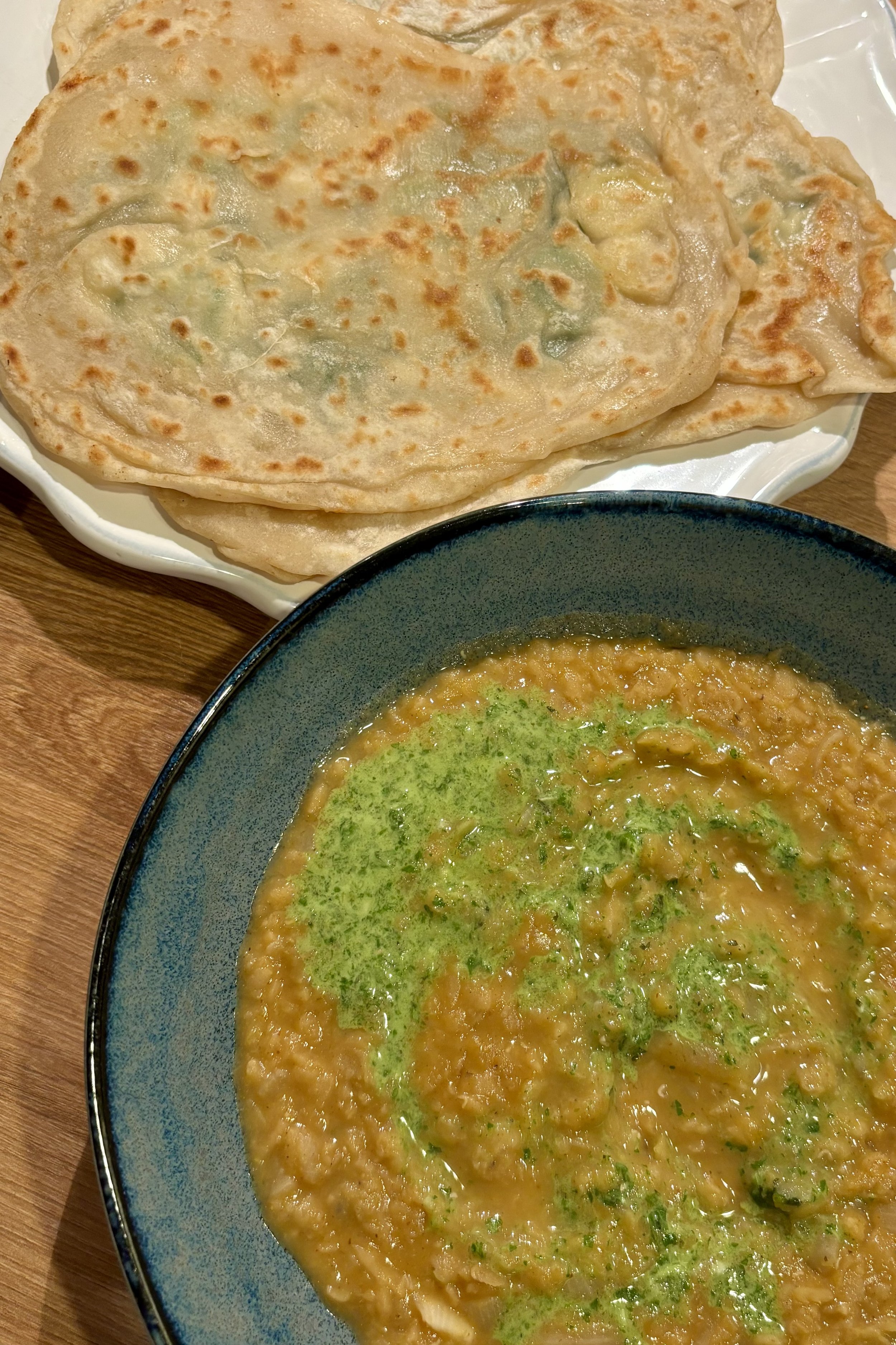Chilli Roti Malaysian-Inspired Dahl with Cheese, Chilli and Spinach Roti — Georgie ...