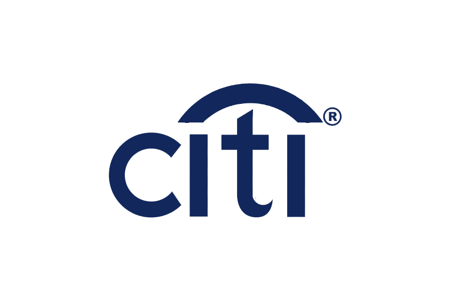 Citi logo with a dark blue color and an arch over the lowercase word 'citi'