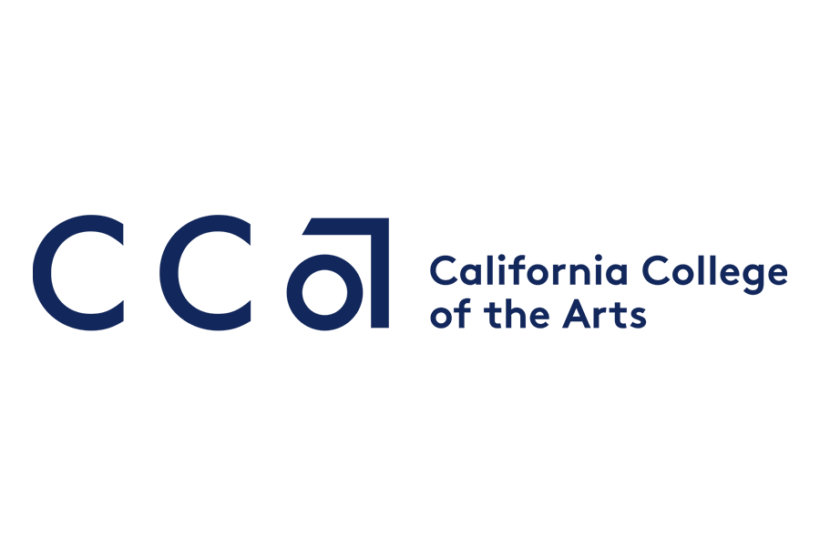 Logo of California College of the Arts with the abbreviation 'CCA' and the full name written in dark blue.