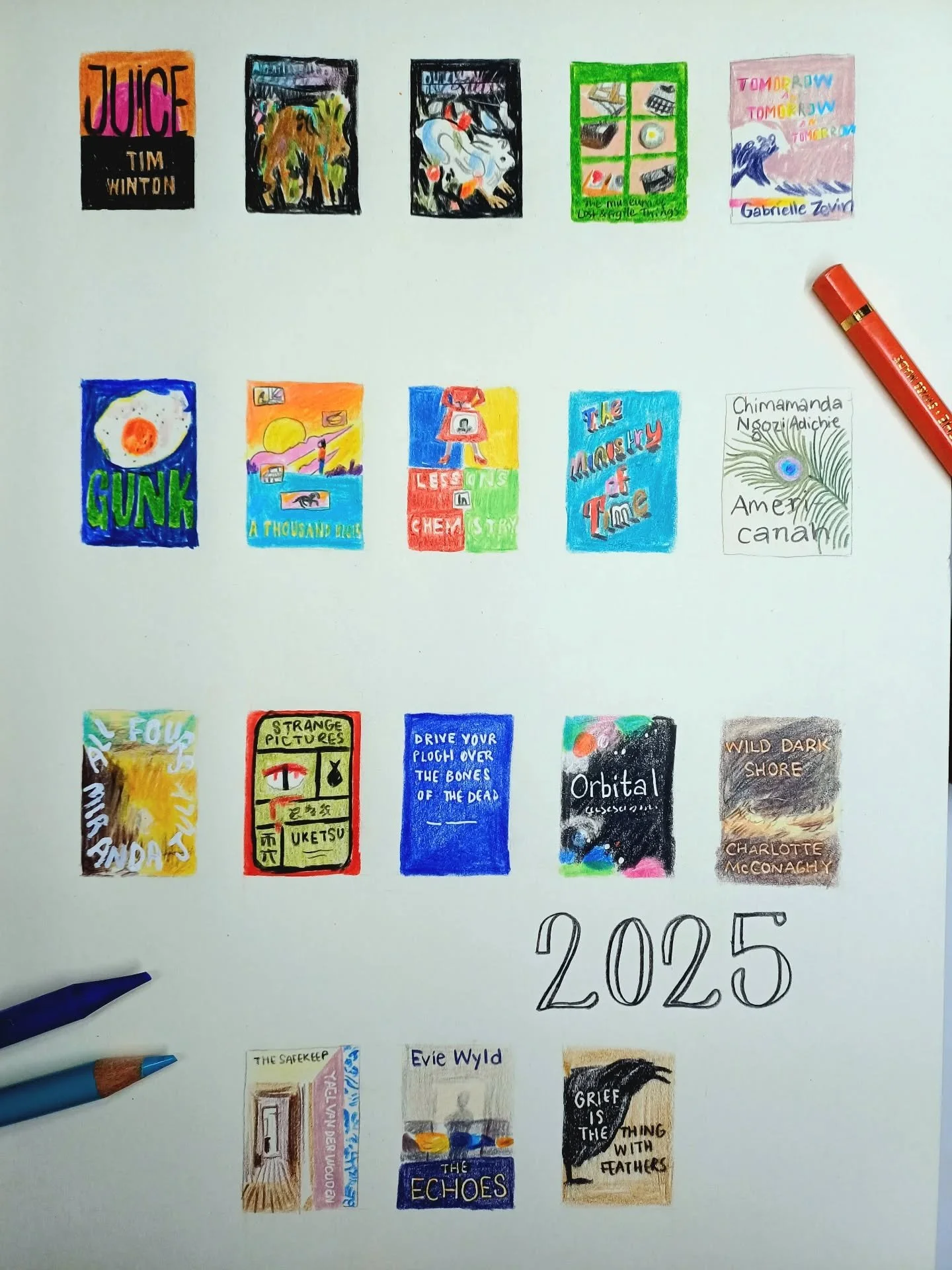 I love this idea of keeping a visual graph of the books I've read over the year. I started working at an indie book shop in late 2024 so I had great access to a lot of books.

I read a few that I chose for the cover alone (try and stop me!), so being