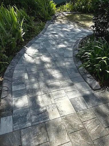 Paver and drainage walkway installation