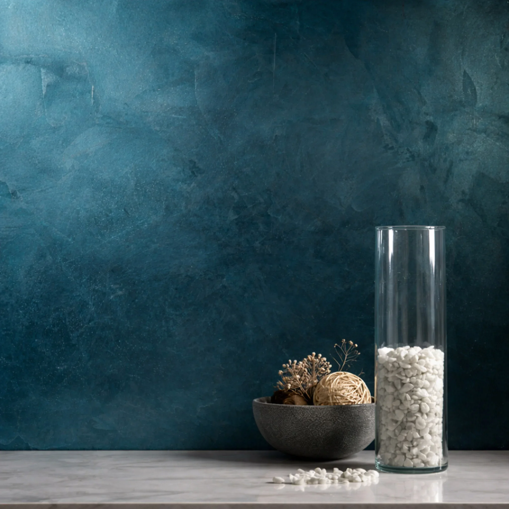 Dune Metallic wall finish with soft textured waves and subtle metallic sheen, modern decorative plaster