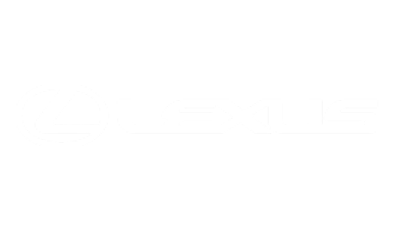 Lexus logo in white on a black background.