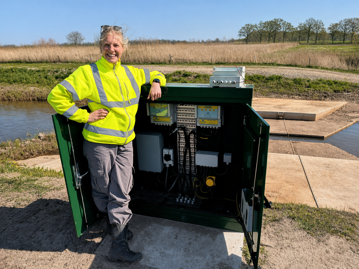 Jesse Weggemans, oprichter Weggemans Water Analytics bij een Flo-Sonic
