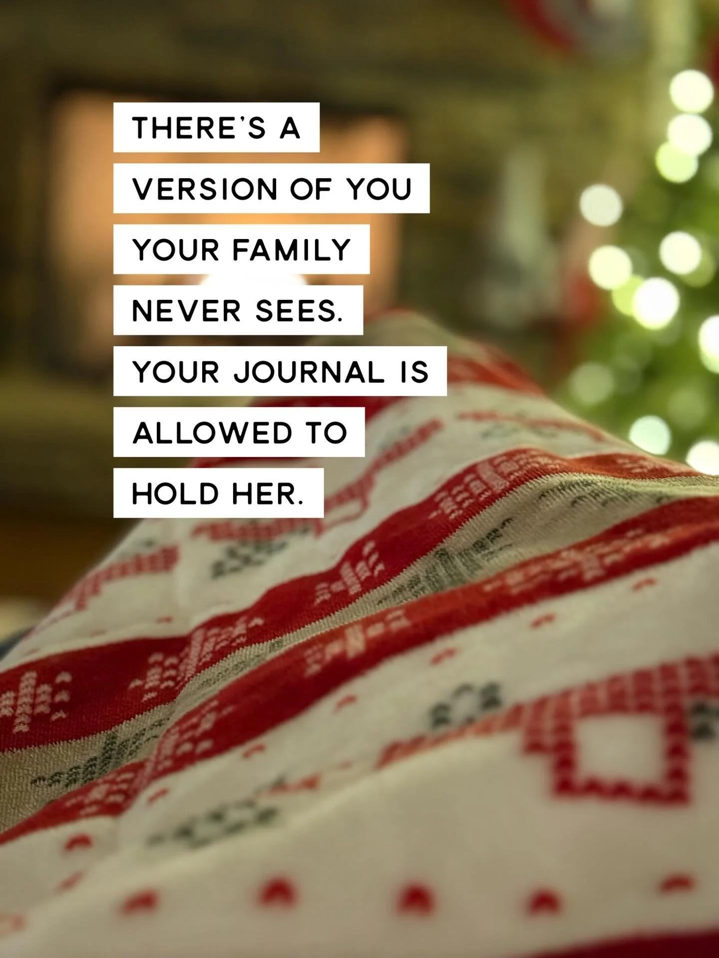 My journal has seen a version of me my family never has.

Christmas tree lights on.
Fireplace going.
Coffee next to my journal.

If you walked in you&rsquo;d see me having a cozy moment.

What you wouldn&rsquo;t see is the page I just filled.

The pa