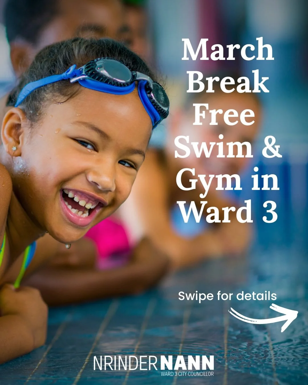 On top of the previously scheduled March Break Programs across the city, we have some specific FREE Swim &amp; Gym sessions in #OurWard3 at both Bernie Morelli Recreation Centre and Norman Pinky Lewis Recreation Centre!

Bernie Morelli Rec Centre
GYM
