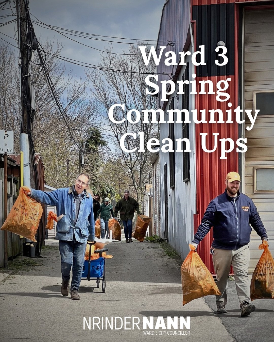 Spring is here and our community is showing up! There are FIVE upcoming cleanups in #OurWard3 which are a great chance to meet neighbours, earn volunteer hours, and show some love for our streets and alleys after a long winter.

ST. CLAIR LANEWAYS SP