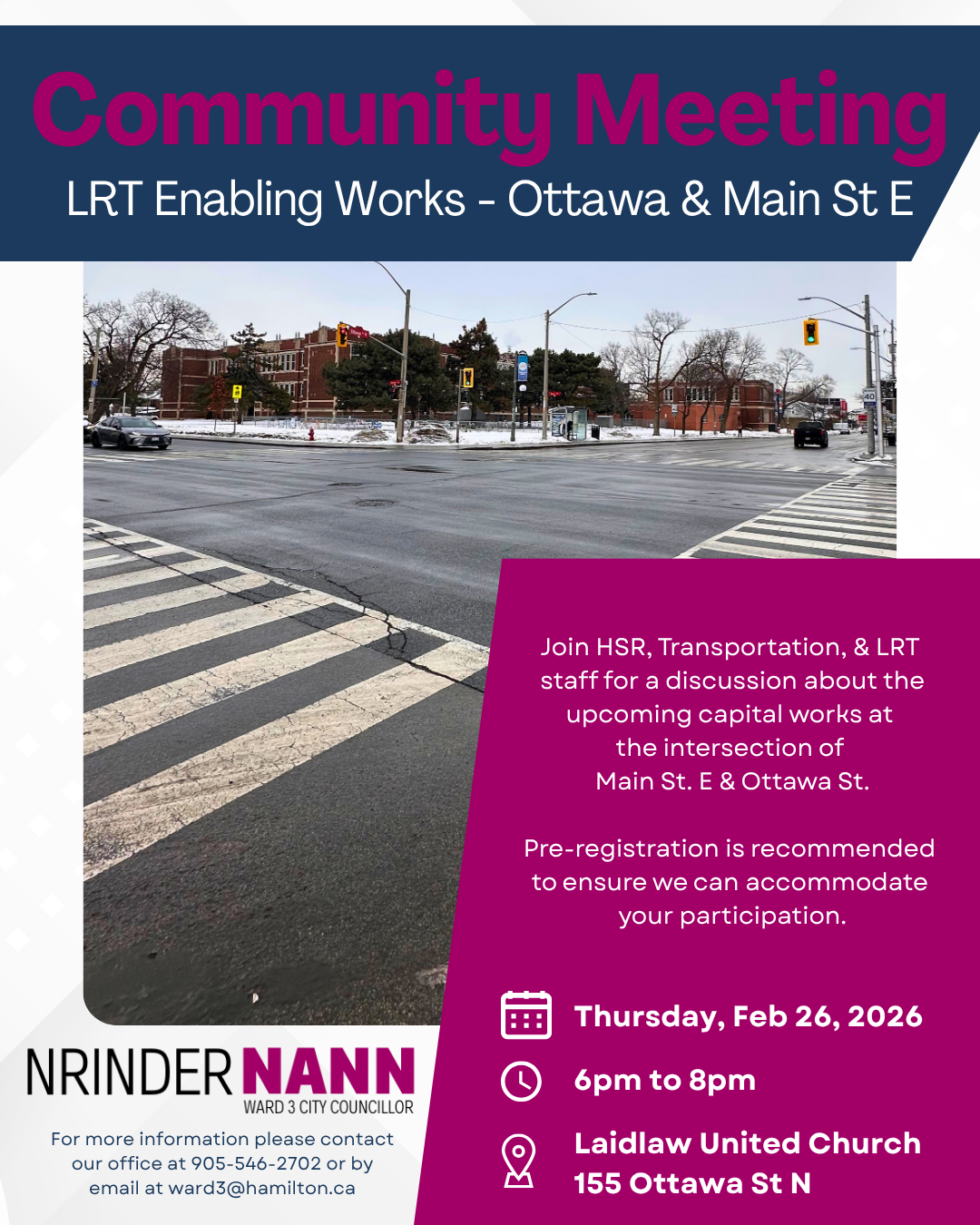 Community Meeting - LRT Enabling Works Ottawa & Main St. E
