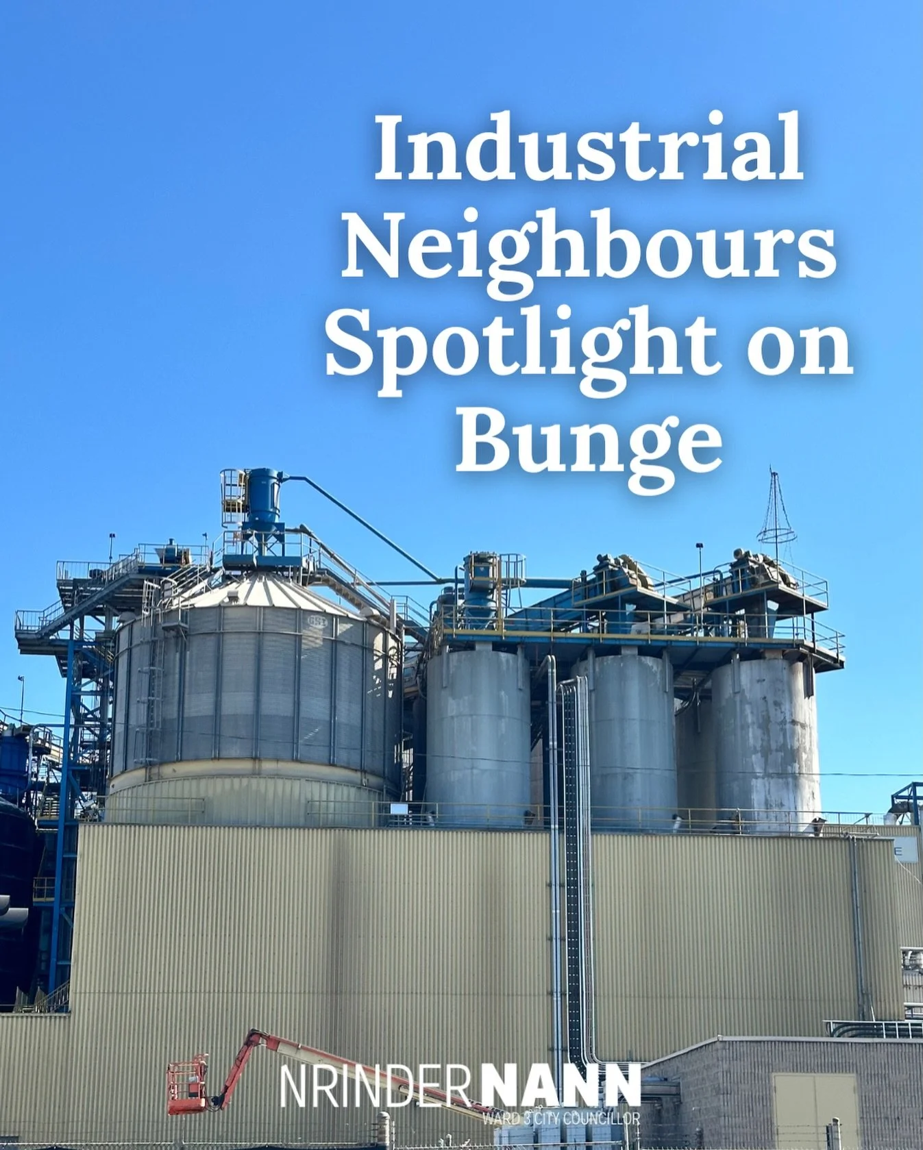 Our third spotlight in this series on industrial neighbours looks at Bunge, an oilseed processing facility located near Burlington St. and Victoria Ave N.

Many neighbours have experienced the odour from soybean processing that emits from this facili