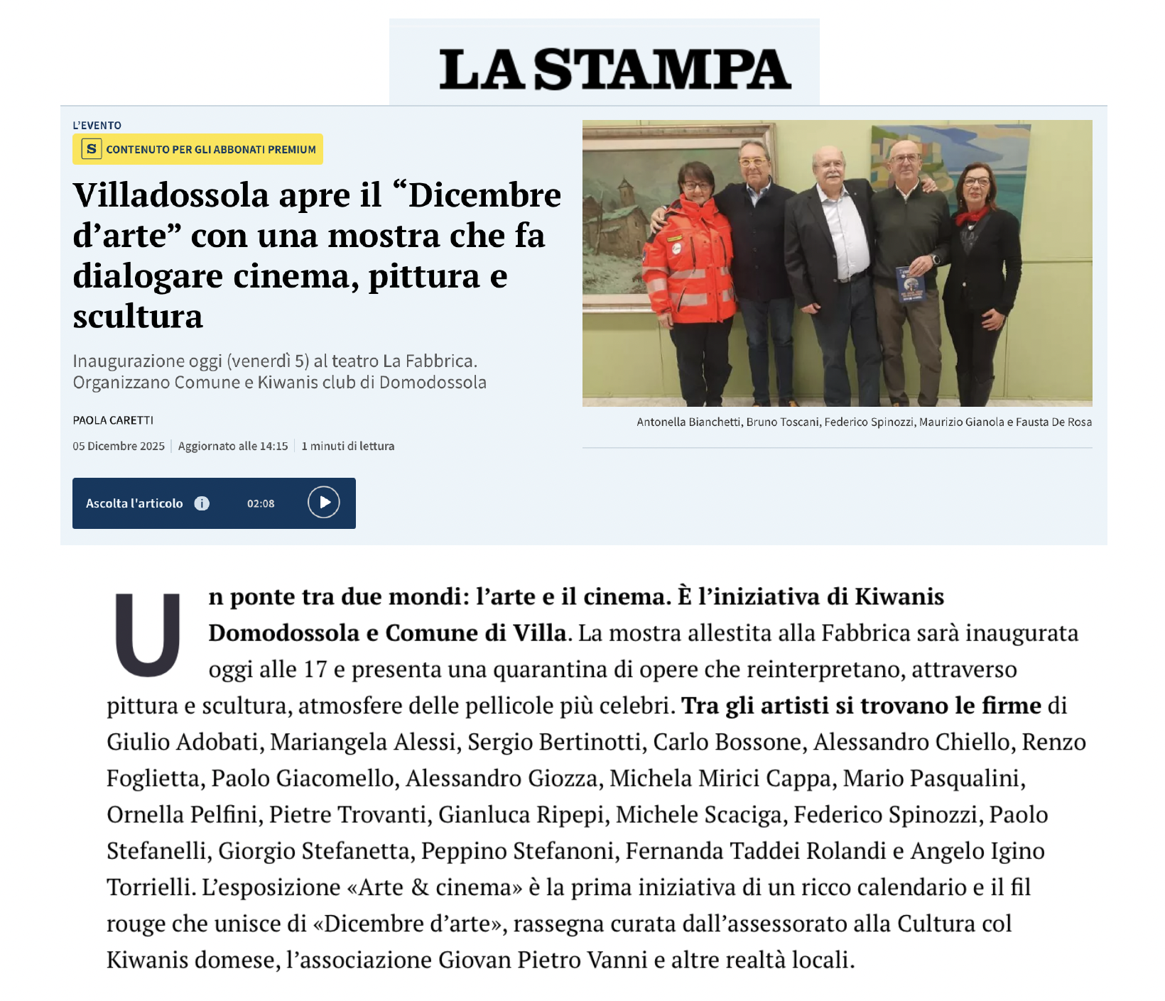 La Stampa - 5 dicembre 2025