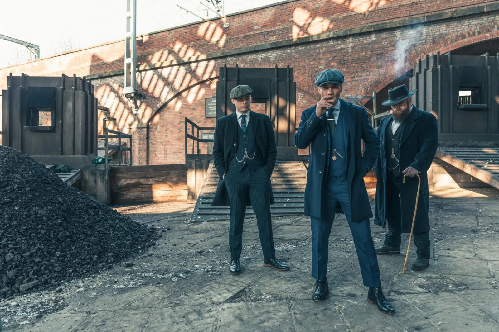 Official Peaky Blinder lookalikes on set of Season 6 TV Series based in Deansgate Castlefield, Manchester