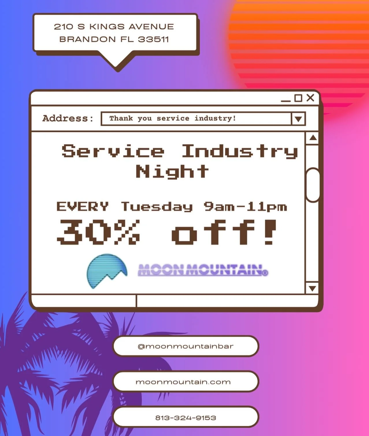 You deserve it! Thank you to our fellow customer service besties! 🪐💜 Enjoy 30% off your tab EVERY Tuesday!

Localcafe MoonMountain KavaLounge AlternativeLounge ServiceNight DrinkLocal ShopLocal BotanicalLounge VaporwaveCafe VenueCafe Espresso Teas 