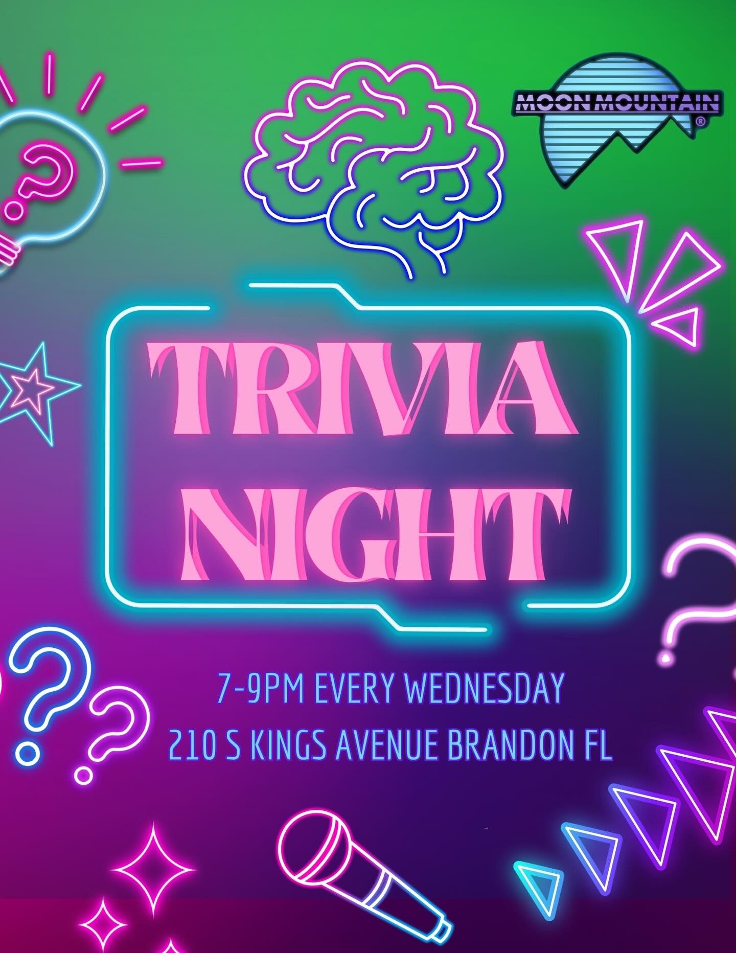 Come test your knowledge with us!! EVERY Wednesday 7-9pm! Interesting categories, (actually) fun questions, and the best drinks in Brandon 🌟

🪐 210 S Kings Ave Brandon FL 33511

TampaCafe KavaLounge KavaLife Bula BotanicalTea AlternativeLounge Triv
