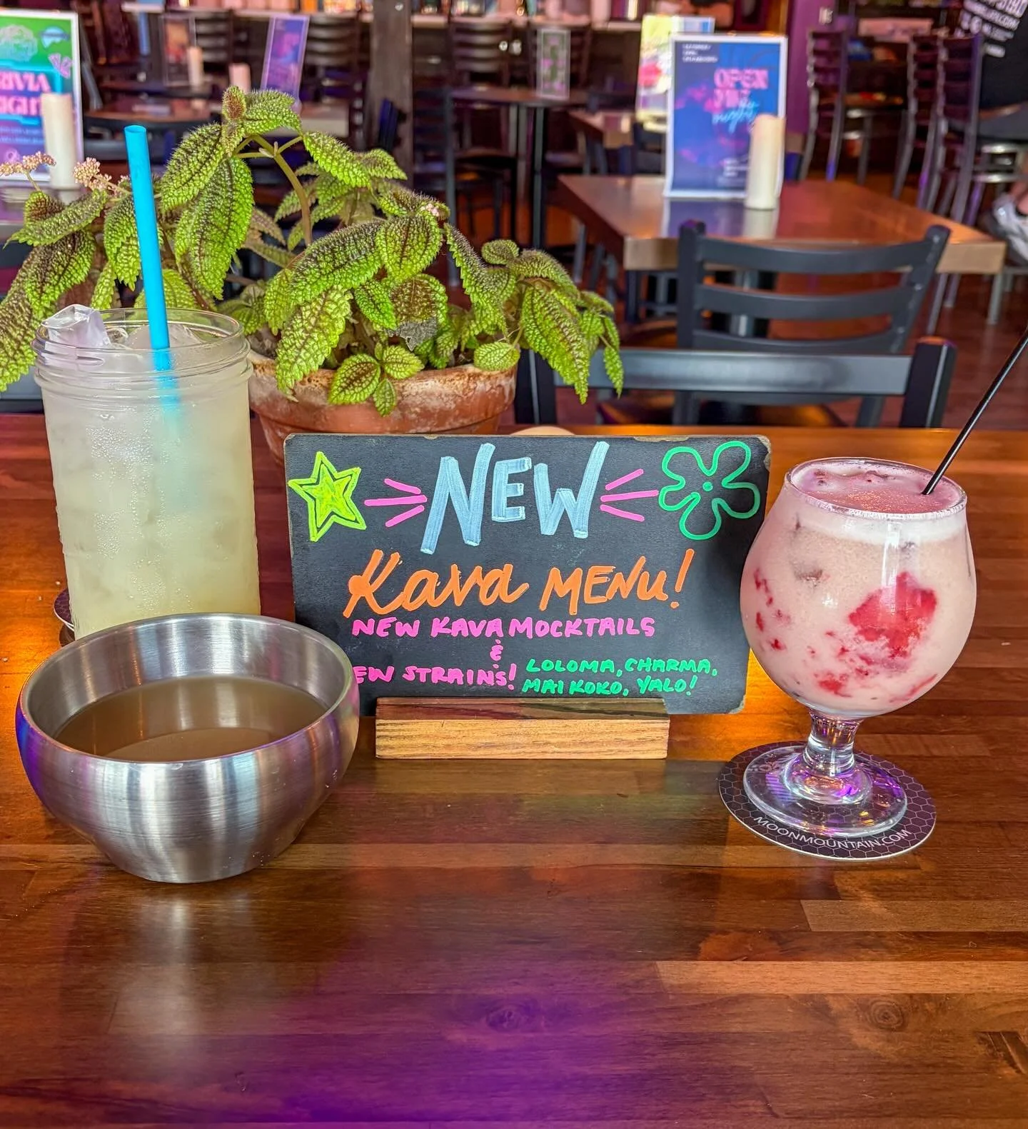 ✨NEW✨ Kava menu!! We have lots of new strains to try, Loloma (Vanuatu lateral), Charma (Fiji &amp; Vanuatu), Mai Koko (Papua New Guinea &amp; Fiji) &amp; Yalo (Vanuatu Basal)! 
Try our new Kava Kreations (mocktail) menu as well!! New Twilight, Starli