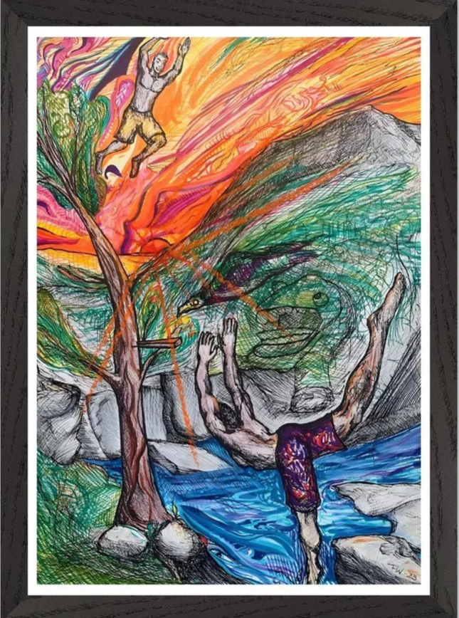 Vågal velvære, av Torvald H. W.
Digitalt innrammet trykk