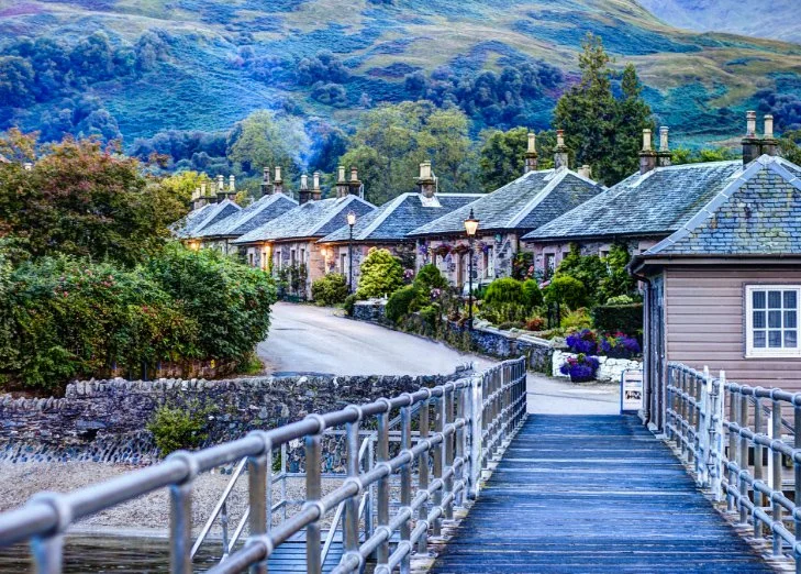 A highland village scene