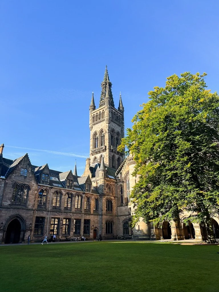 Exterior quadrangle of a university campus