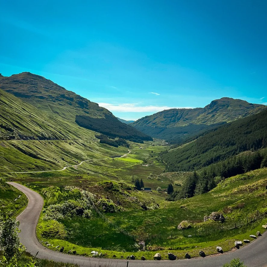 Highland glen from the top