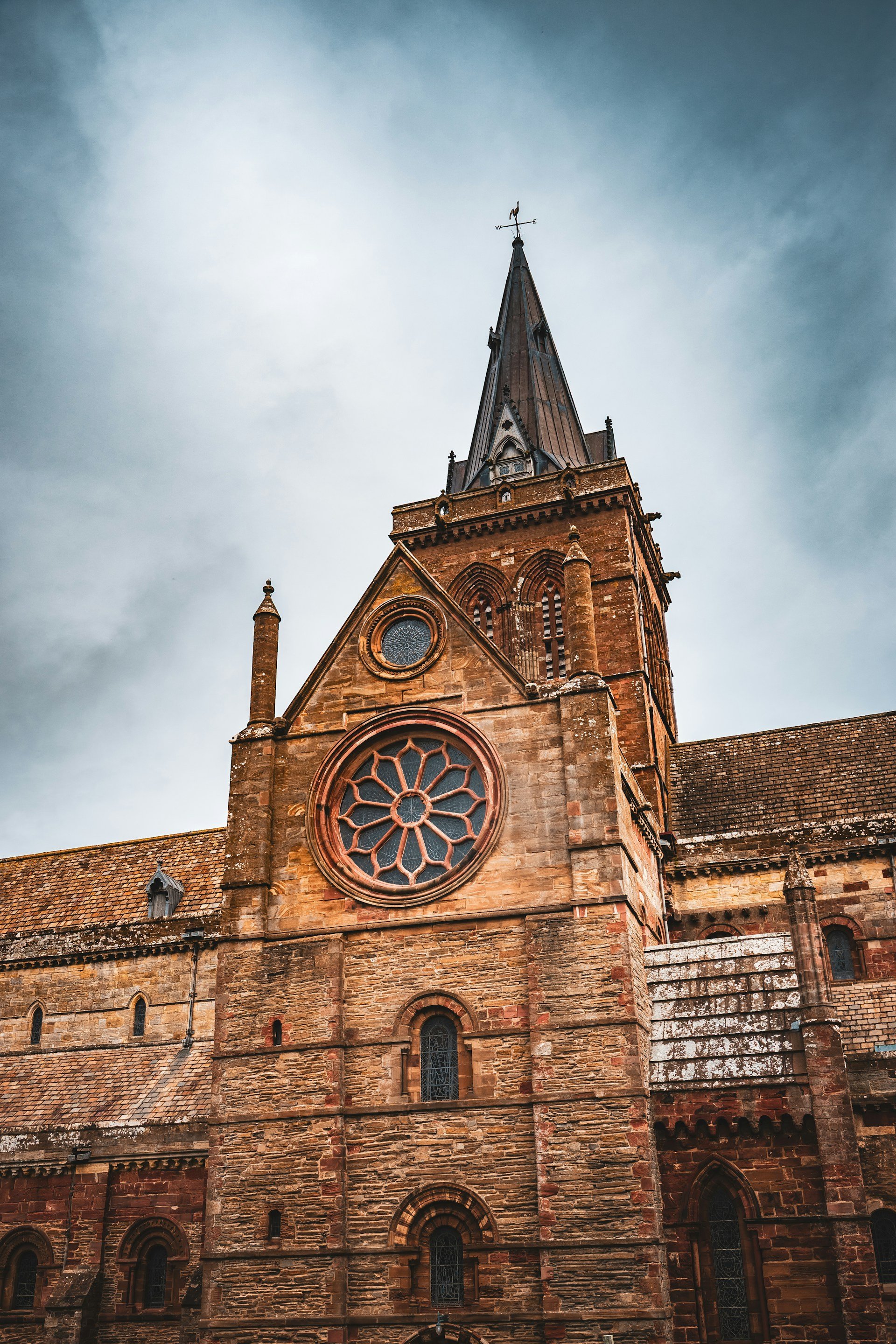 St Magnus Cathedral in Kirkwall, the historic Viking cathedral and one of the Orkney Islands' most iconic landmarks.
