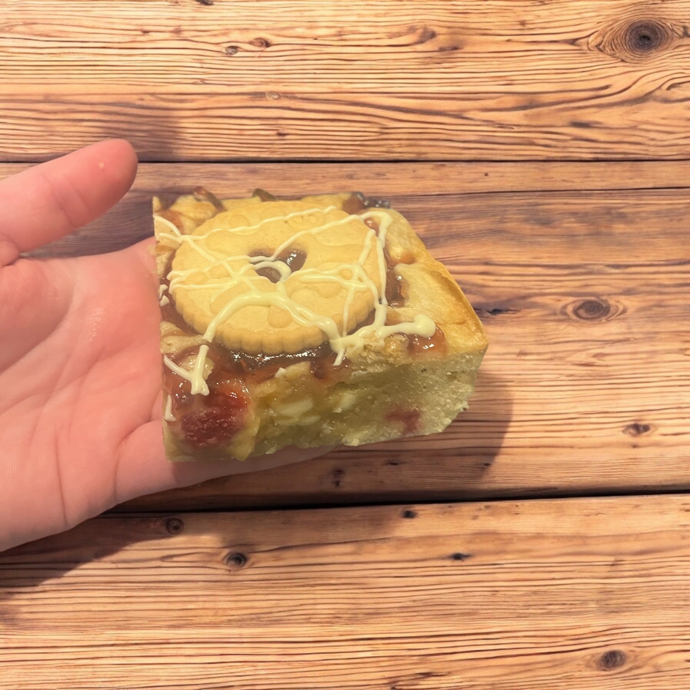 Raspberry and White Chocolate Blondie