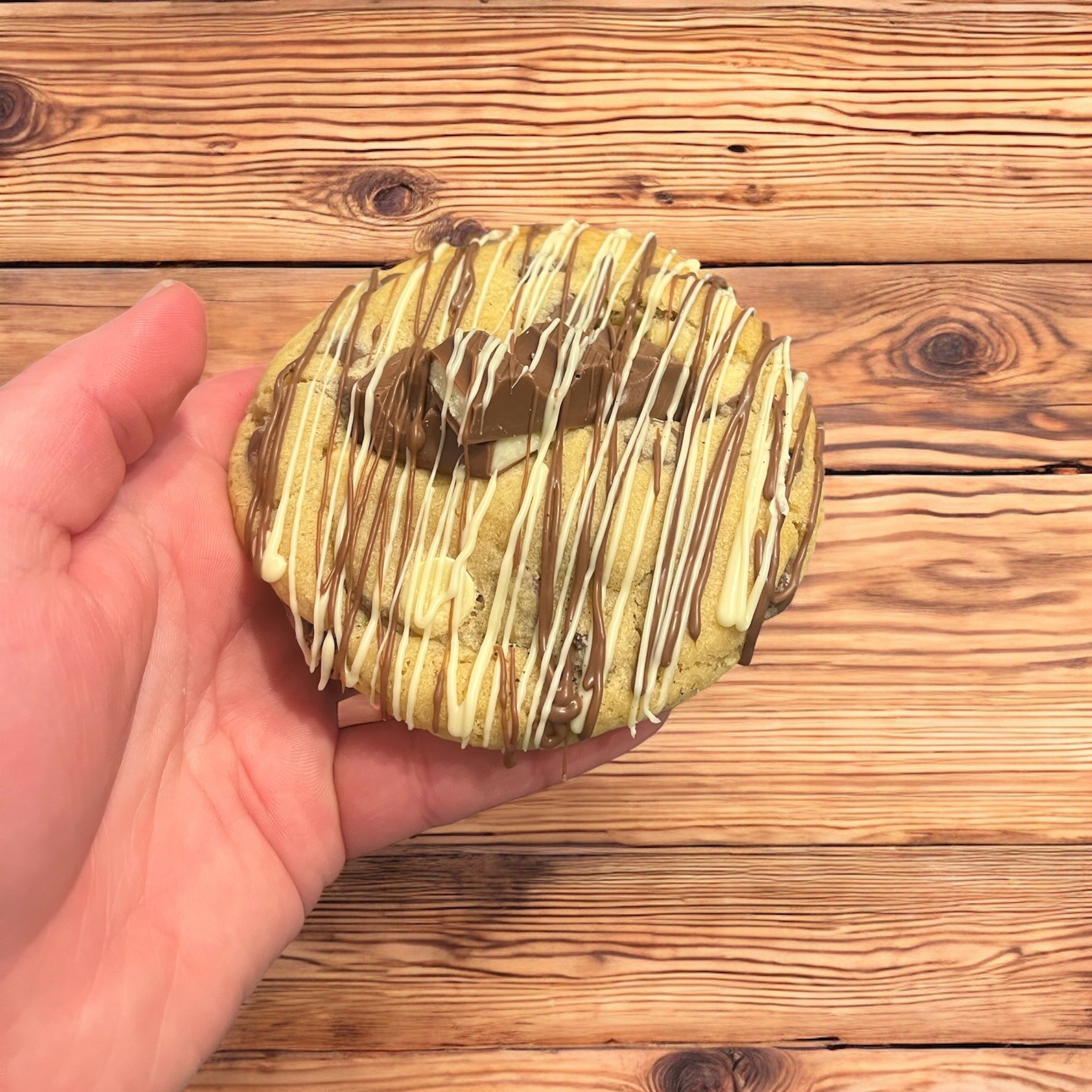 Kinder Stuffed Chocolate Chip Cookie