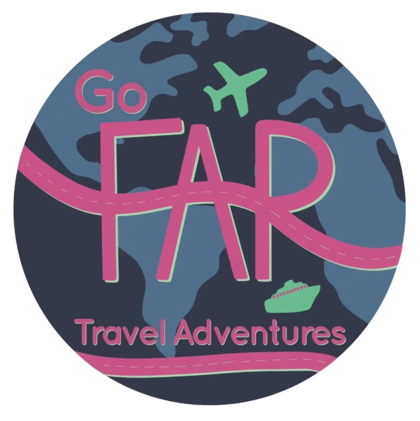 ❤️ Go FAR Travel Adventures ❤️
Why is FAR capitalized?
Well, it is me! FAR represents Rhonda. It is my initials backwards. Once I realized my initials were a perfect fit for a travel business name, I went to my family and friends to build a name a