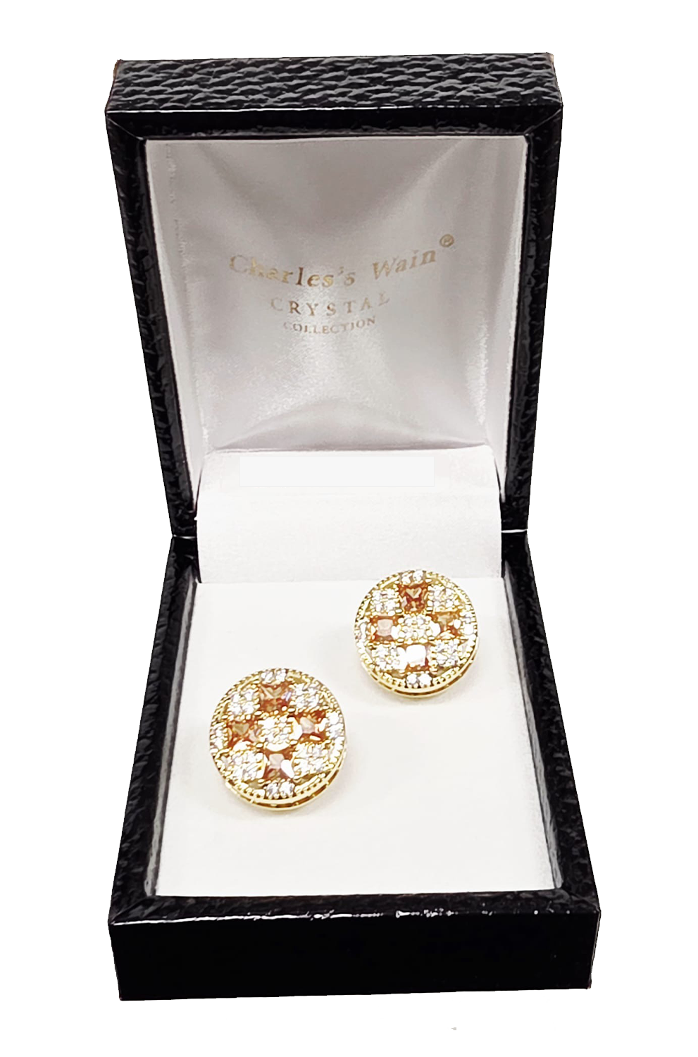 White Round Cufflinks
