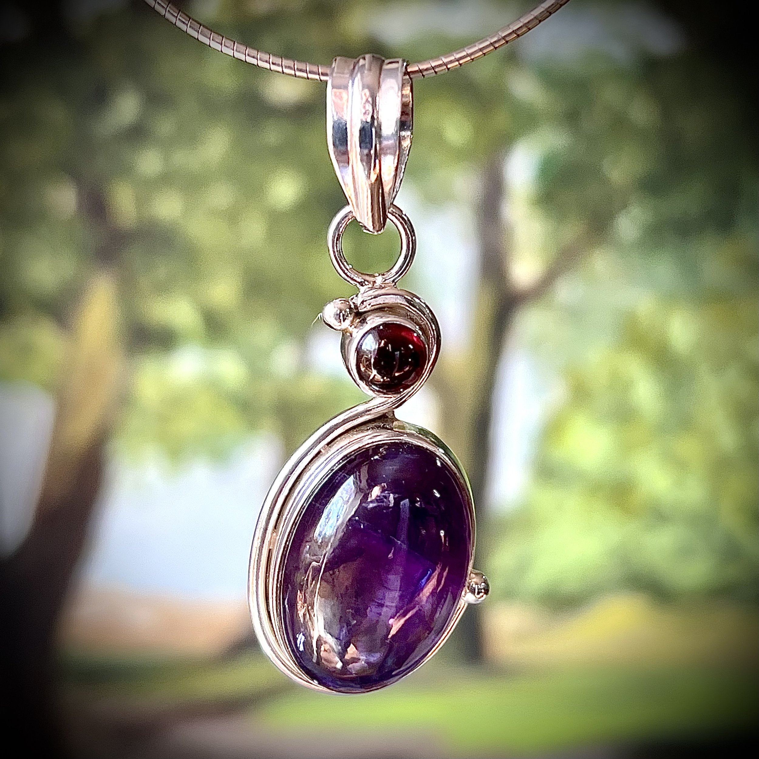 Amethyst Cabochon Pendant