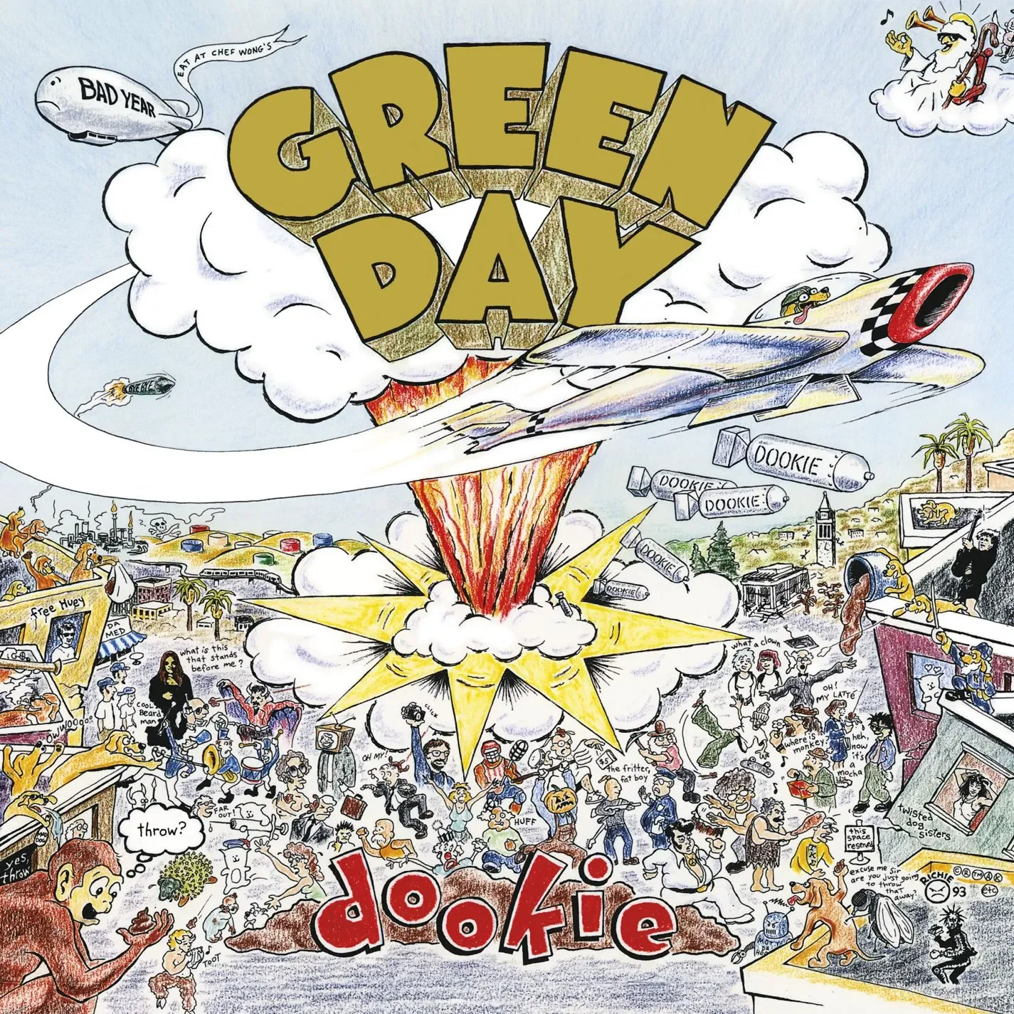 Dookie is a 1994 punk rock album by American band Green Day. Dookie includes the singles Longview and Basket Case. All Things Rock review and rank Dookie in a list of all best Green Day albums ranked