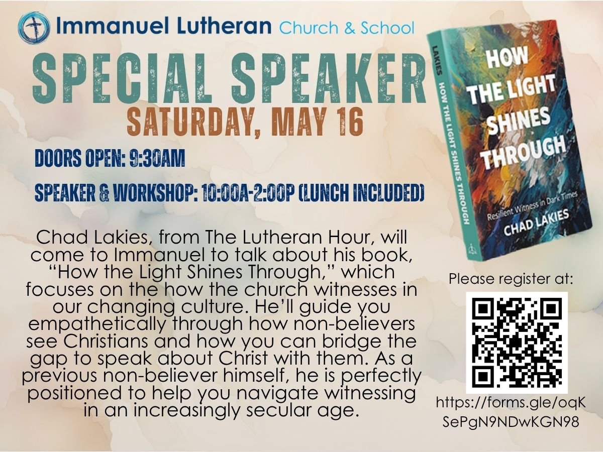 special speaker lutheran hour