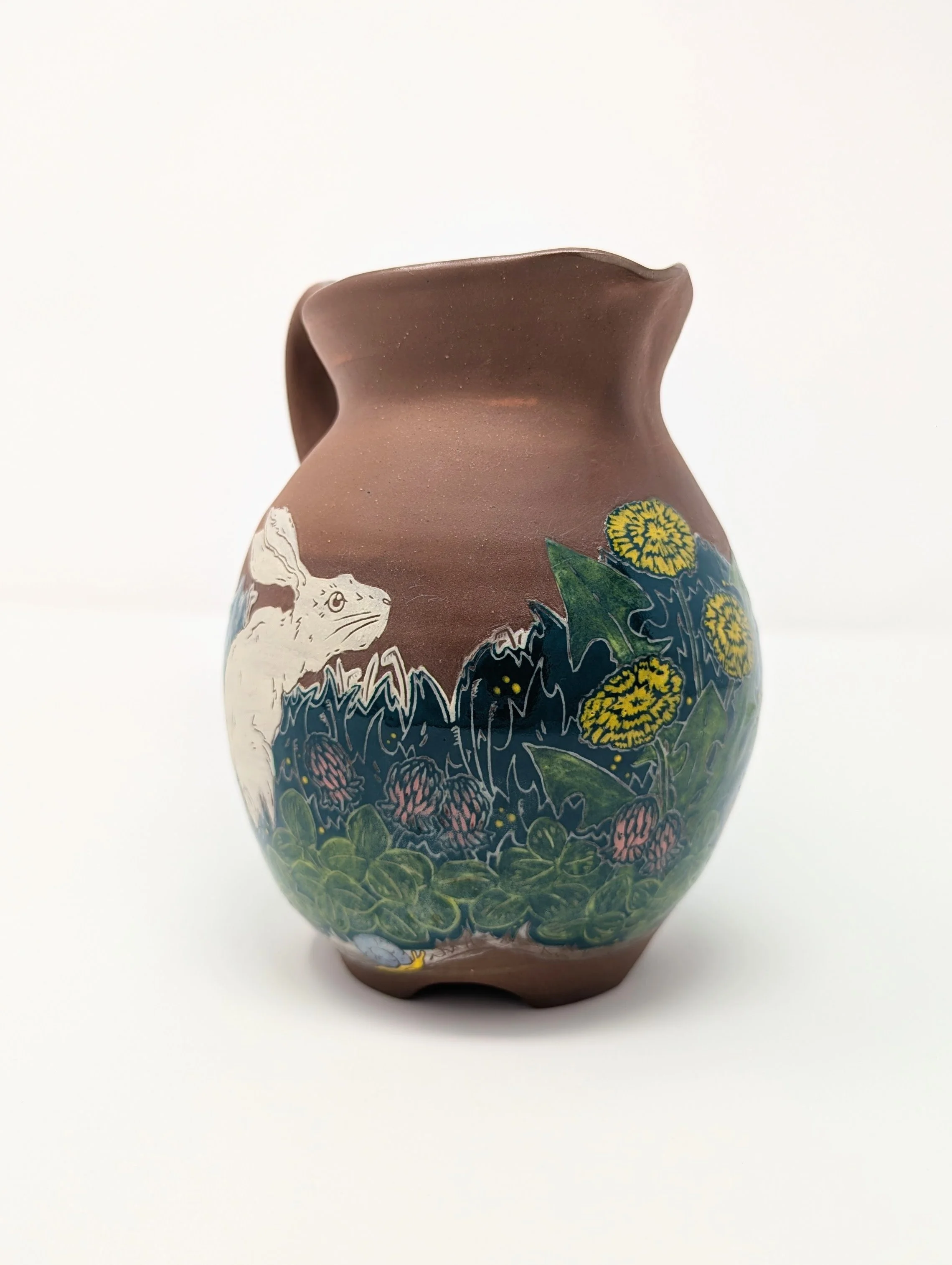 Rabbit Pitcher (2nd view)
6x7x5.25"
$250