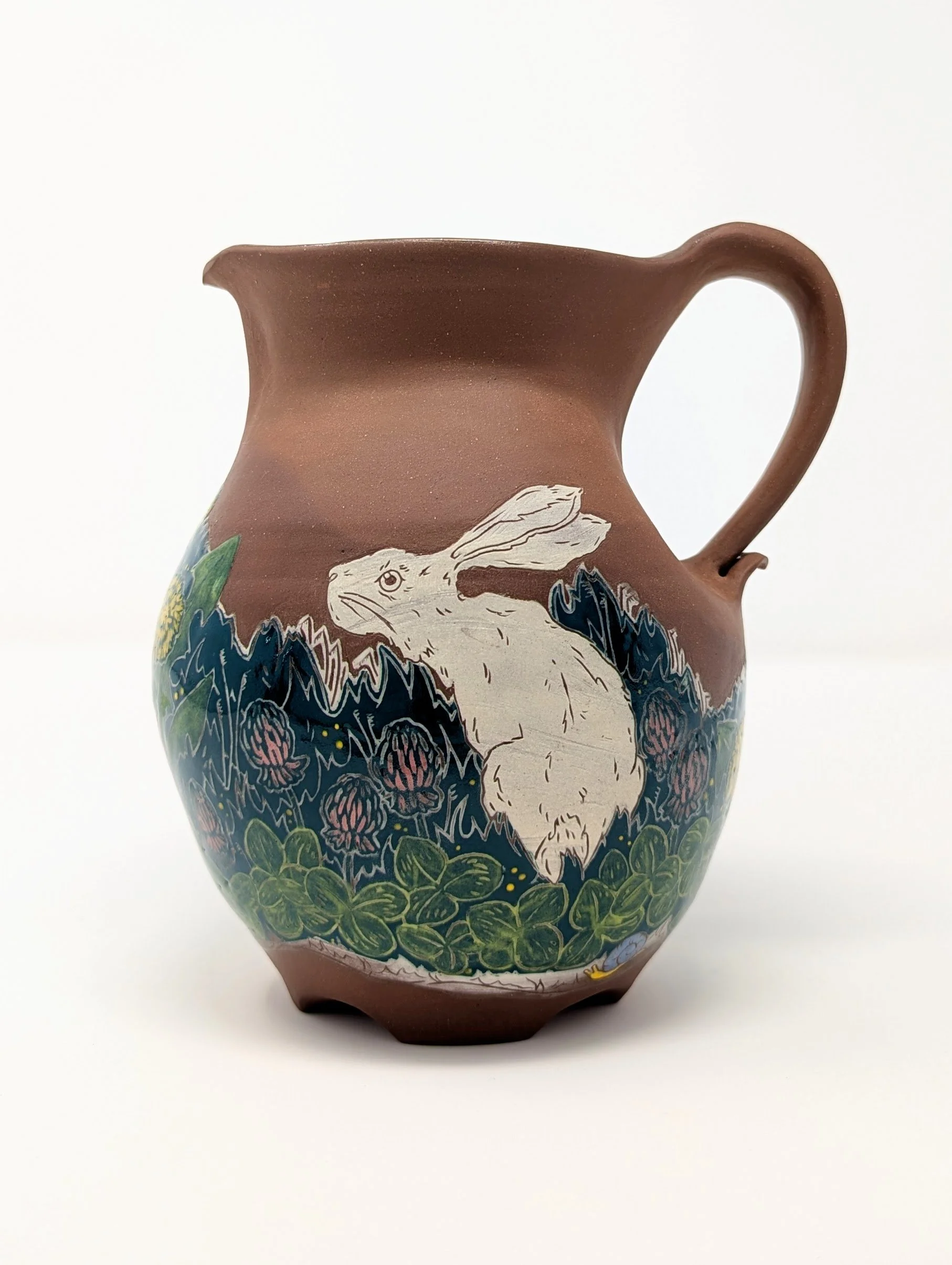 Rabbit Pitcher (1st view)
6x7x5.25"
$250