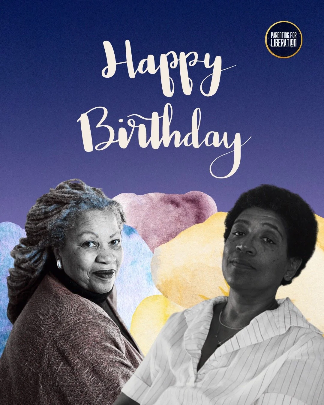 Today we celebrate the birthdays of two greats, 𝒜𝓊𝒹𝓇𝑒 𝐿𝑜𝓇𝒹𝑒 &amp; 𝒯𝑜𝓃𝒾 𝑀𝑜𝓇𝓇𝒾𝓈𝑜𝓃! Their lives, writing, and activism have inspired so much of our work and what we imagine is possible for Black survival and thriving. 

Come celebr