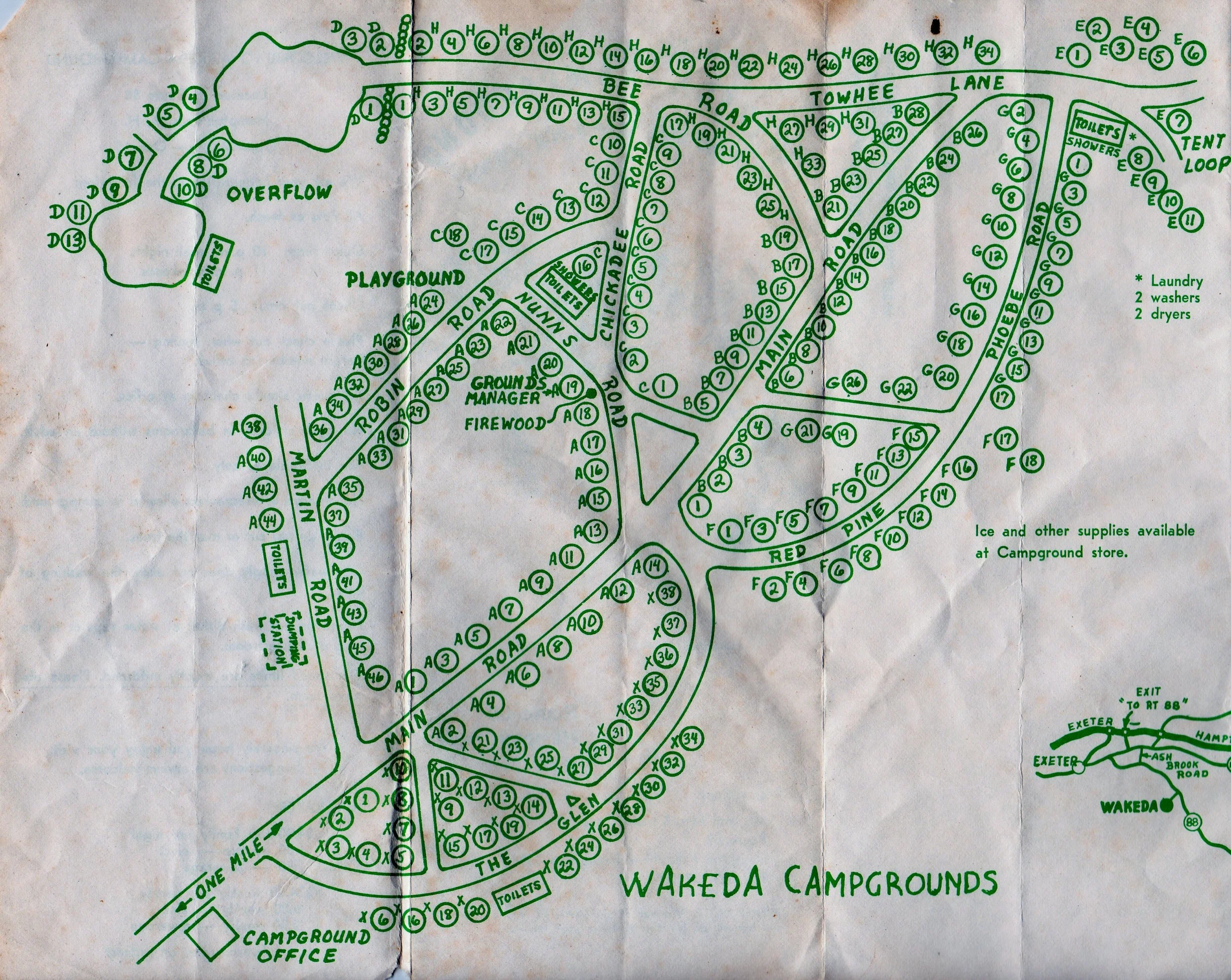 Wakeda map late 1960's