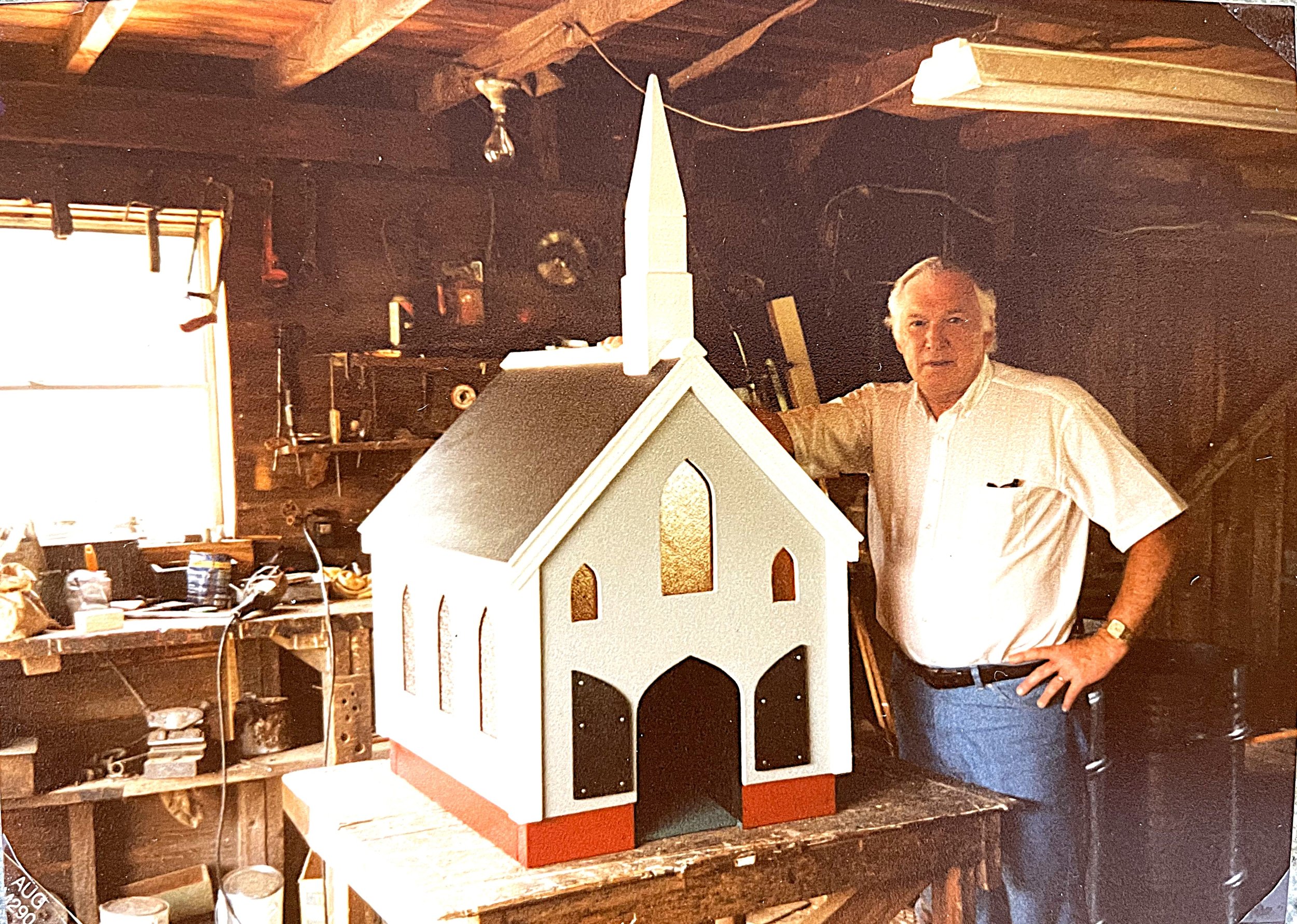 Laurie Sabine, the designer and original builder of Wakeda's mini golf course.