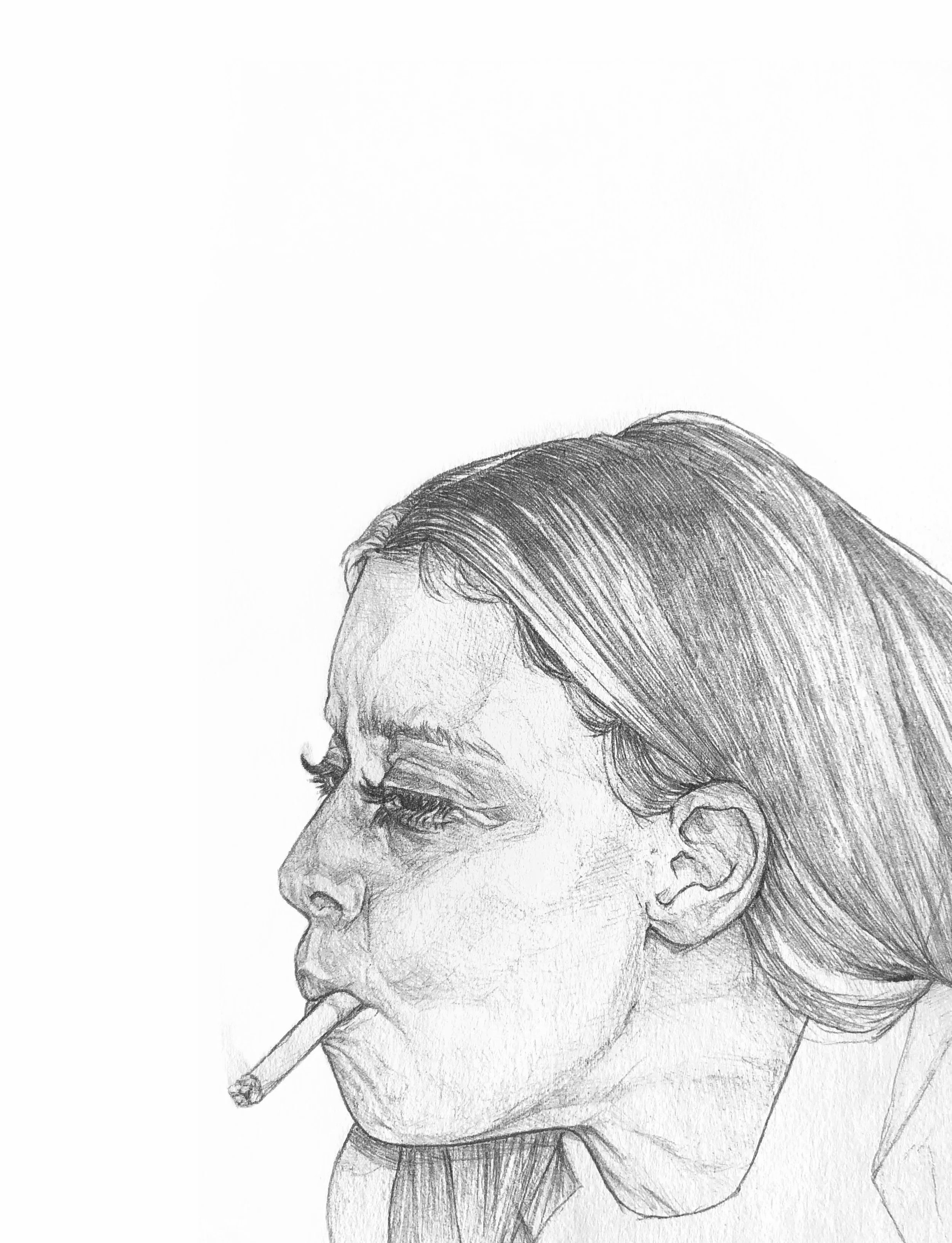"Nat again" 
Ballpoint Pen 
4x5
A ten-minute sketch face study challenge.