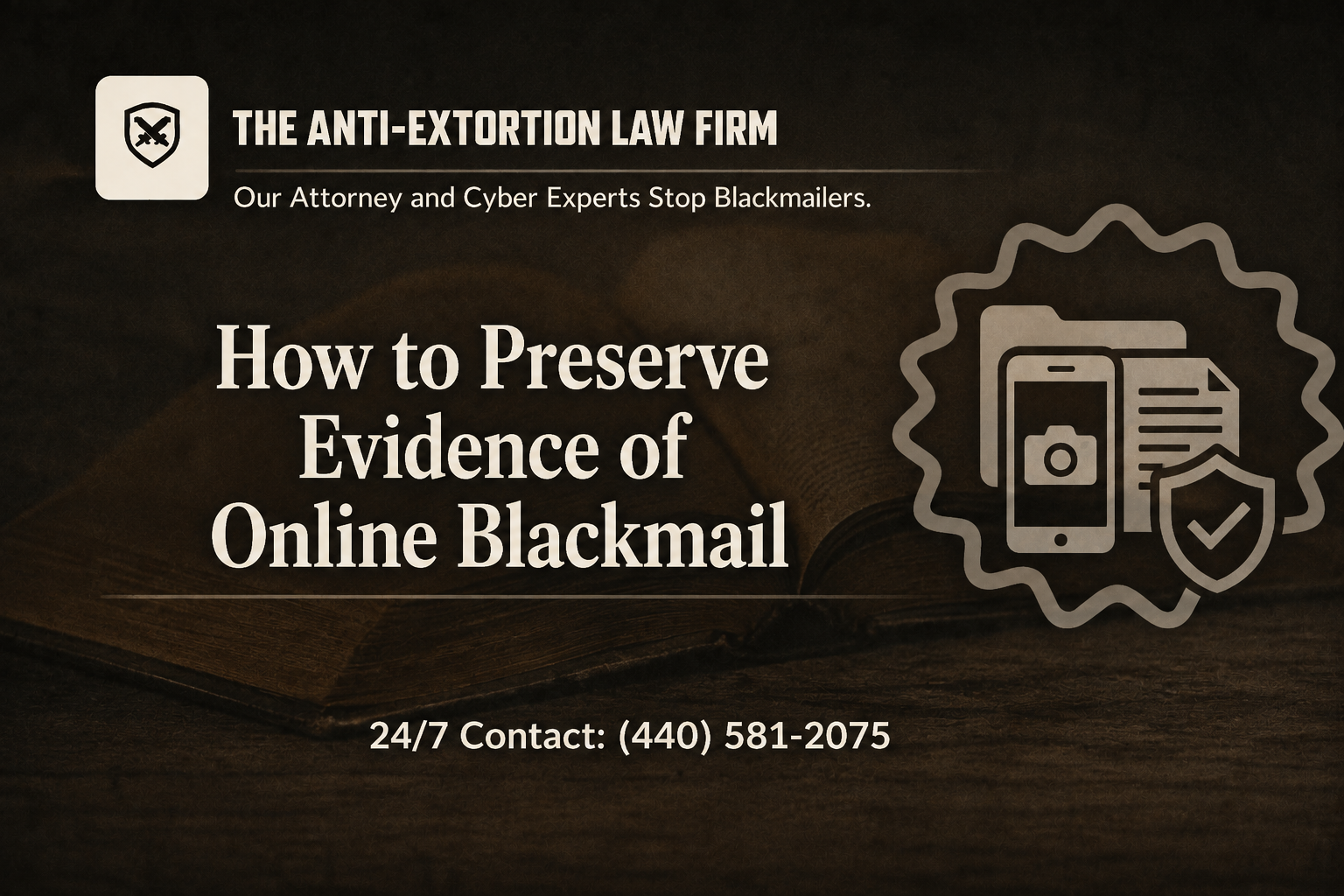 How to Preserve Evidence of Online Blackmail