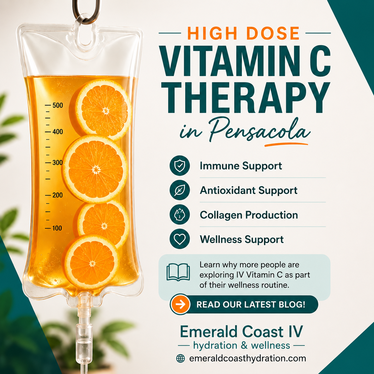 High Dose Vitamin C Therapy Pensacola | Emerald Coast IV Hydration