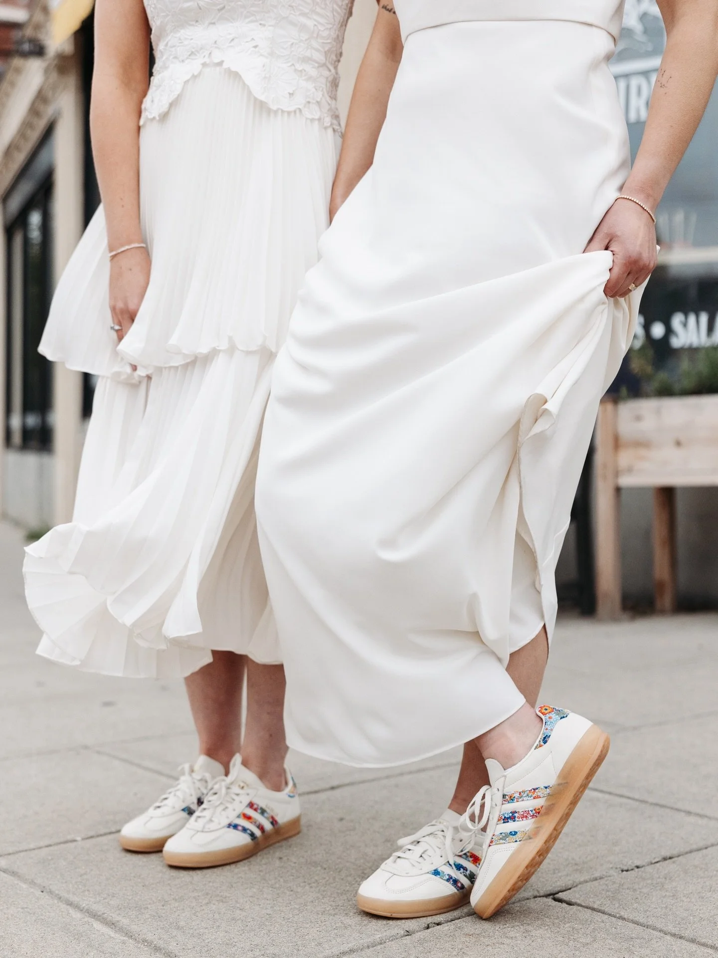 Ditchin&rsquo; heels for kicks, that&rsquo;s my favorite kind of after ceremony shoe change! 👟