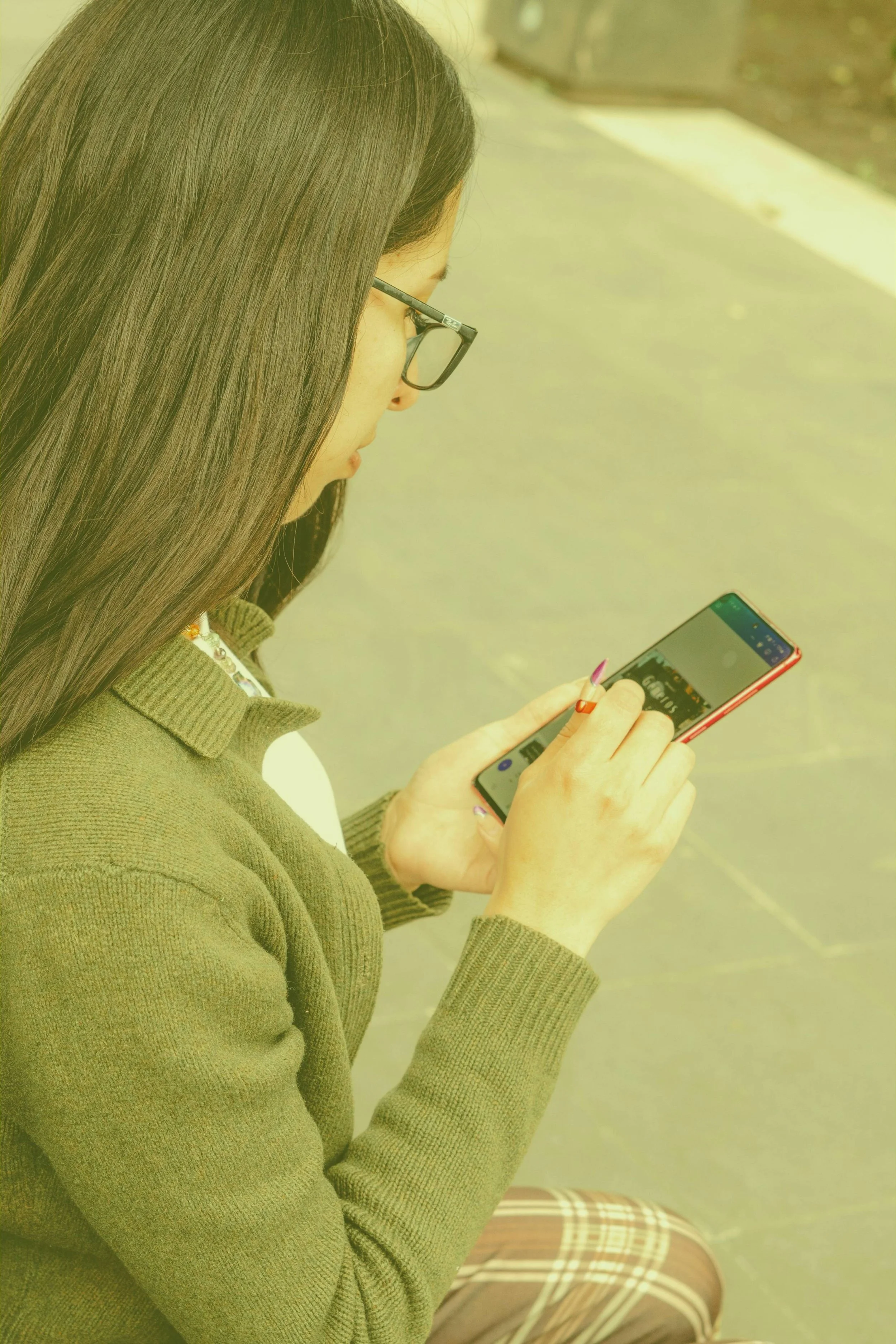 Person using a phone