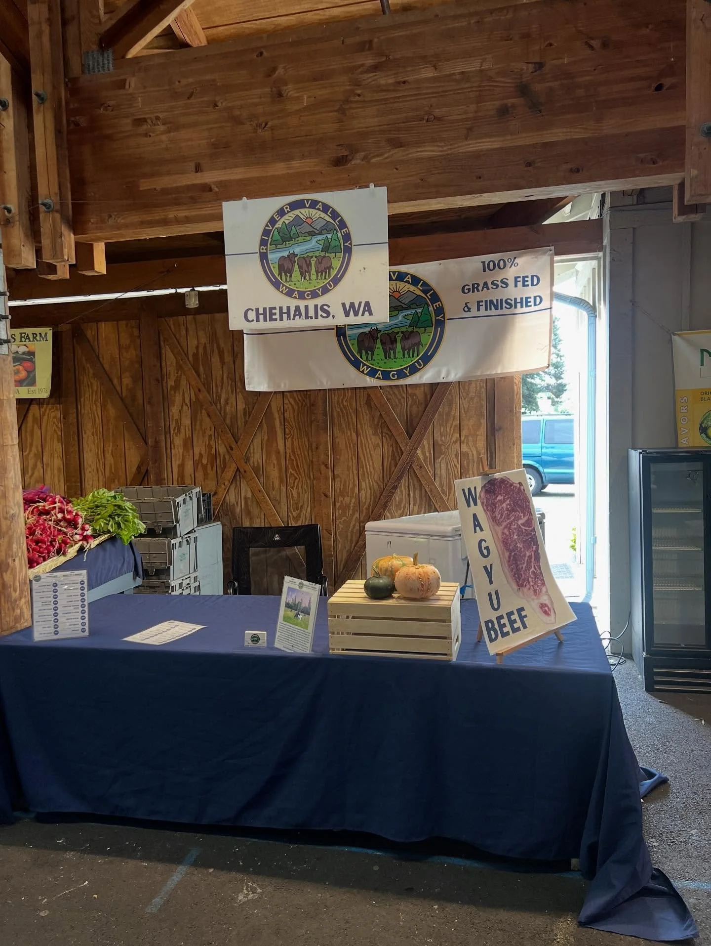 Good Morning 🌞 Folks!  We are back to regular scheduled programming @olympiafarmersmarket !! We have plenty of great grass fed and grass finished wagyu beef for your weekly needs!! Thank you all for your support for coming out to our first event on 