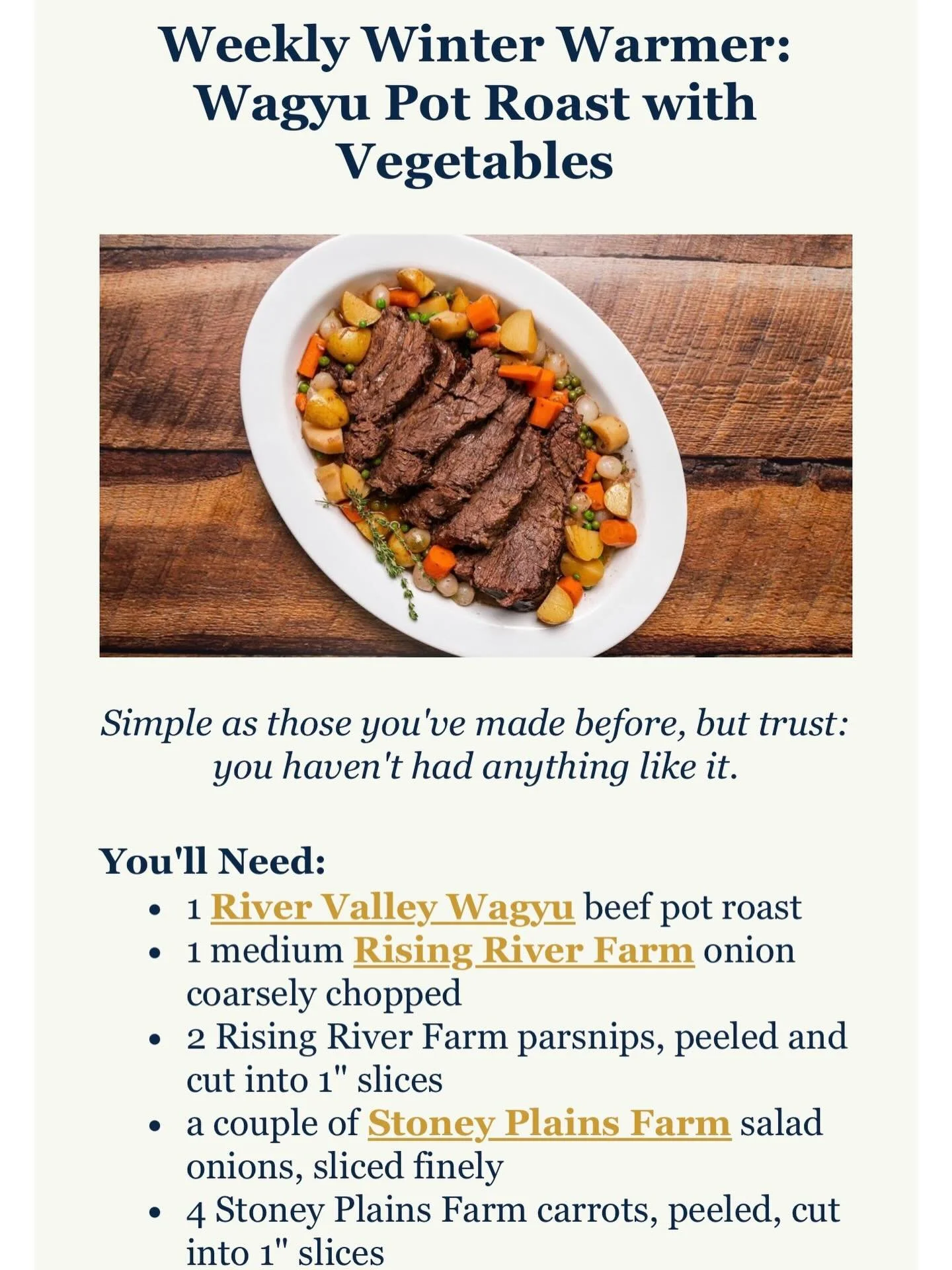 Good Morning 🌞 Folks!!! We are back @olympiafarmersmarket today and if you&rsquo;re a member of the Newsletter from @olympiafarmersmarket you would have saw our Pot Roast being highlighted! Stop by and check it out !!