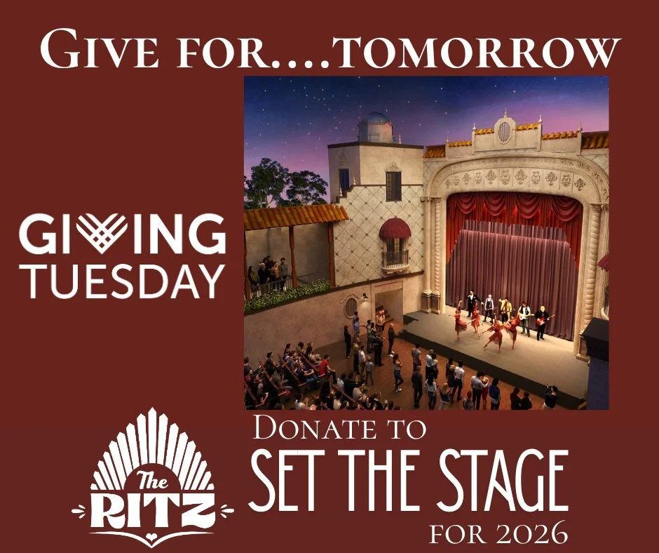 We're all excited about different things coming back to the stage but what unites us is the drive to restore The Ritz's place in our community as a gathering space.  The Ritz played hosts to audiences for generations already, and we can't wait for ne