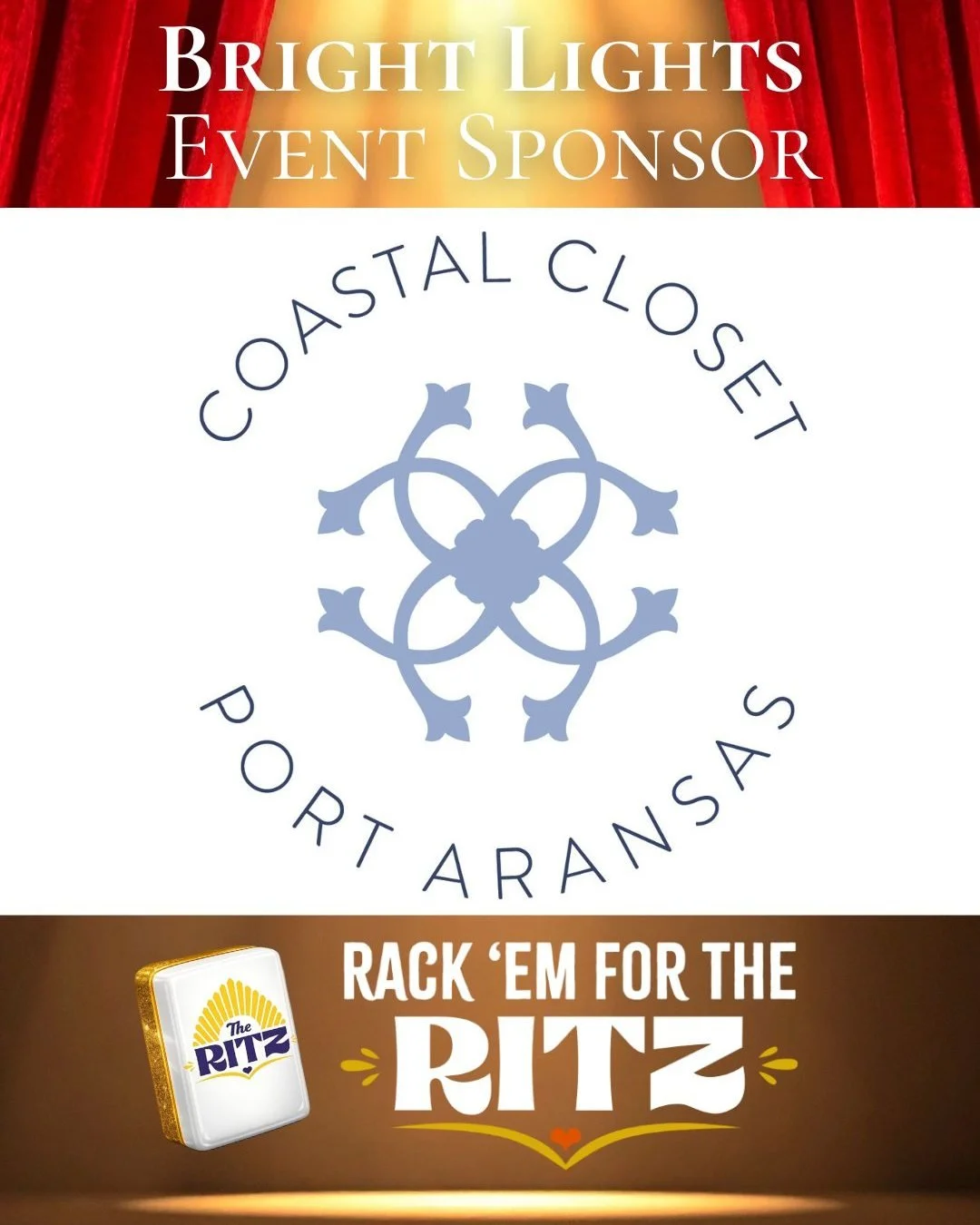 Thank you to our Bright Lights Sponsor, Coastal Closet Port Aransas , for their support of the 3rd Annual Rack 'em For The Ritz Mahjong Tournament Raffle! 

Thank you Coastal Closet, we can't wait to mahj with you March 26th!