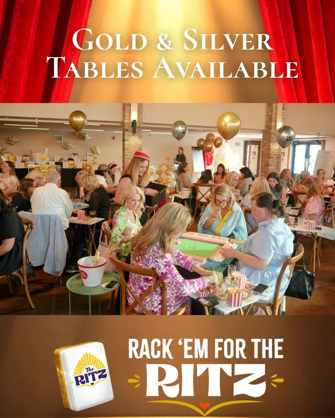In 10 days we'll be sitting under the silver and gold balloons at the 3rd Annual Rack 'em For The Ritz Tournament! There's still time to secure your table--you don't need all 4 names to register, so secure your spots and recruit your players! 

Raffl