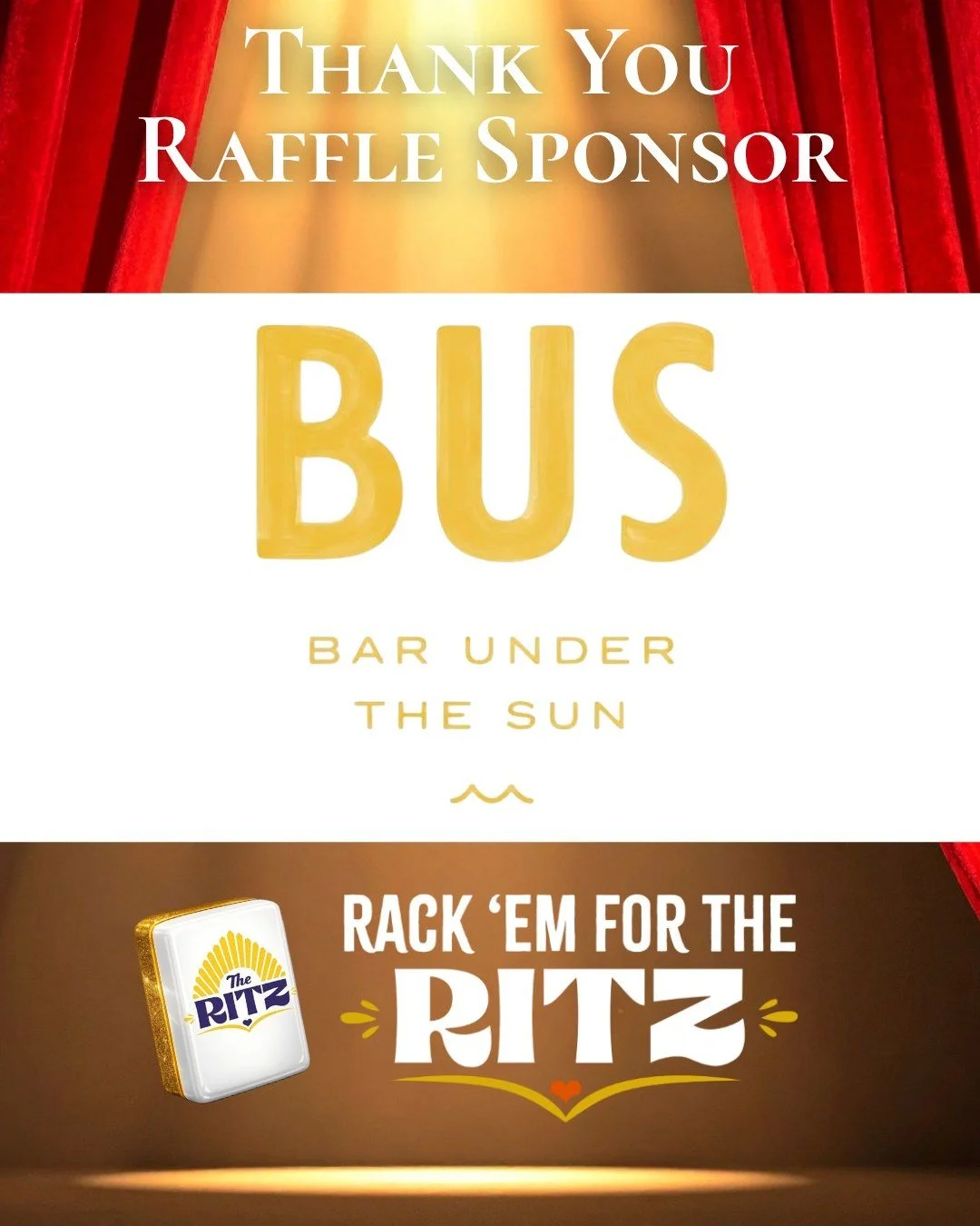 Thank you to Bar Under The Sun for their generous donation to the 3rd Annual Rack 'em For The Ritz Mahjong Tournament Raffle on March 26! One raffle winner will win a Downtown Dine &amp; Stay package including $100 to BUS  along with a gift card to G