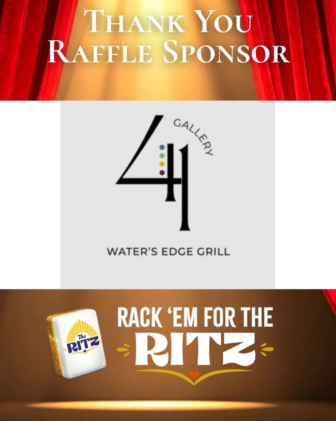 Thank you to Gallery 41 for their generous donation to the 3rd Annual Rack 'em For The Ritz Mahjong Tournament Raffle on March 26! One raffle winner will win a Downtown Dine &amp; Stay package including $100 to Gallery 41 along with a gift card to BU
