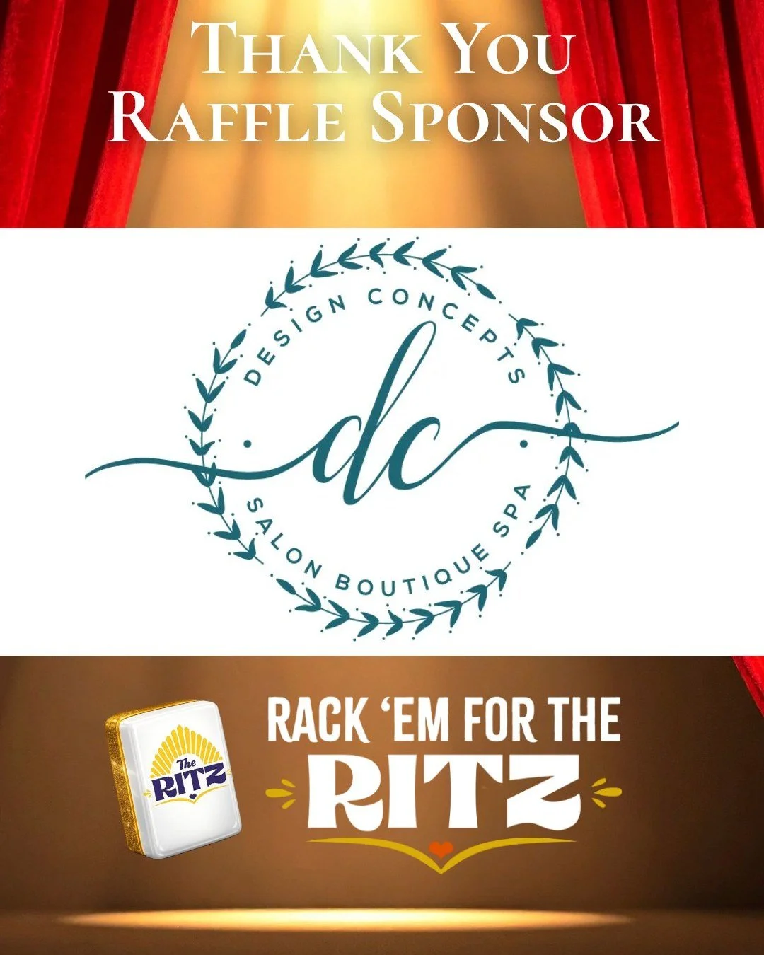 Thank you to Design Concepts for their generous donation to the 3rd Annual Rack 'em For The Ritz Mahjong Tournament Raffle on March 26! One raffle winner will win a $500 Gift Card!

Tickets are available at the link in bio!
Thank you, @designconcepts
