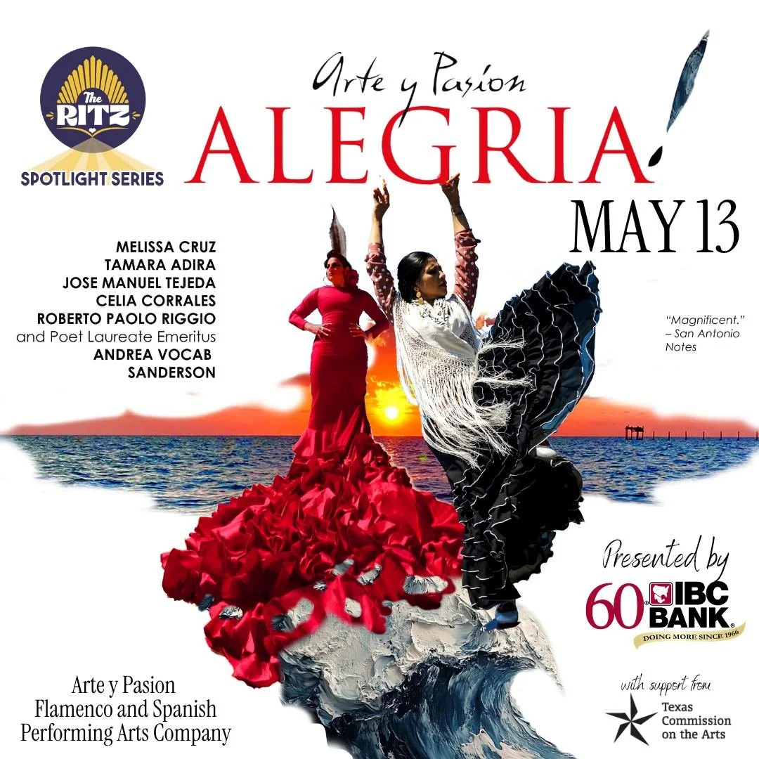 Arte y Pasion brings ALEGRIA! to The Ritz Spotlight Series on May 13th! This story of joy unifies traditional flamenco dance and modern storytelling through dance and music. 

Thanks to Presenting Sponsor IBC, you can experience this performance for 